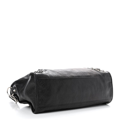 Balenciaga Chevre Silver Metallic Edge Hardware City Black 4 of 9