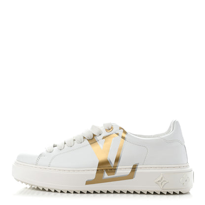 Louis Vuitton Monogram Time Out Sneakers 39.5 White Gold 1 of 8