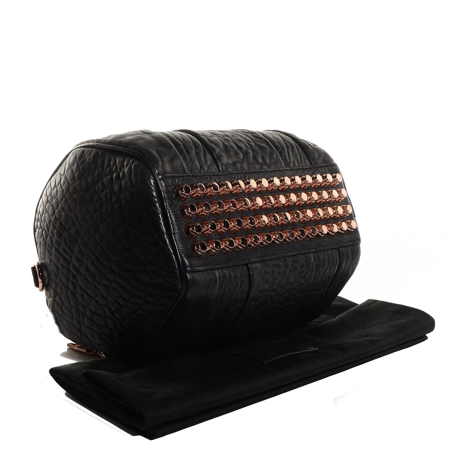 Pebbled Lambskin Rockie Black w Rose Gold Hardware