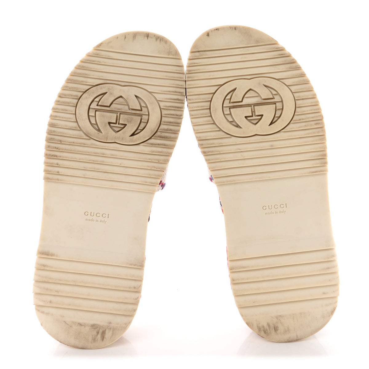 Linen Psychedelic Mini GG Monogram Angelina Platform 55mm Slide Sandals 37.5 Multicolor