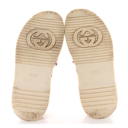 Gucci Linen Psychedelic Mini GG Monogram Angelina Platform 55mm Slide Sandals 37.5 Multicolor 6 of 10