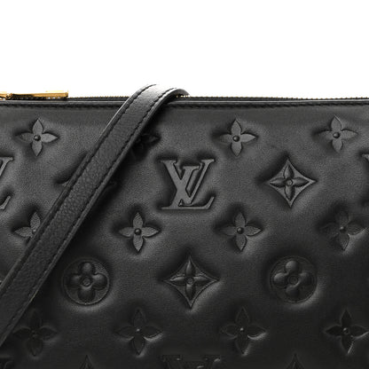 Louis Vuitton Lambskin Embossed Monogram Coussin BB Black 8 of 15