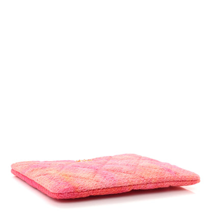 Chanel Tweed Large Chanel 19 Cosmetic Case Coral Pink 4 of 10