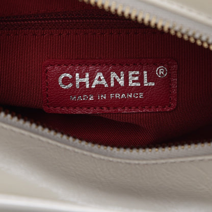 Chanel Tweed Calfskin Quilted Small Gabrielle Hobo Ivory 6 of 9