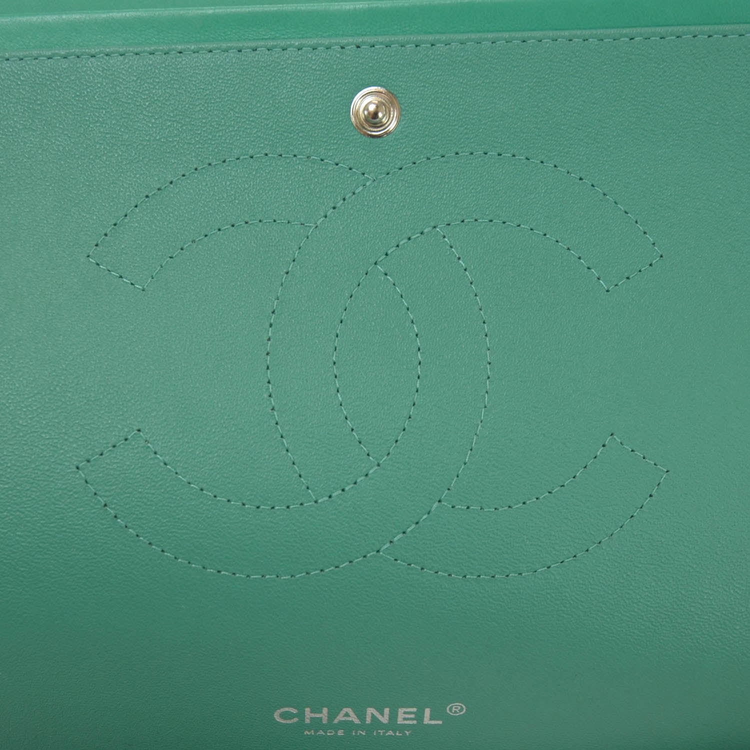 Chanel Lambskin Maxi Double Flap Menthe Green 7 of 10