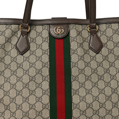 Gucci GG Supreme Monogram Medium Ophidia Shopping Tote Brown 7 of 12