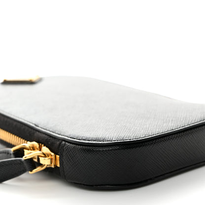 Prada Saffiano Mini Crossbody Bag Black 9 of 16