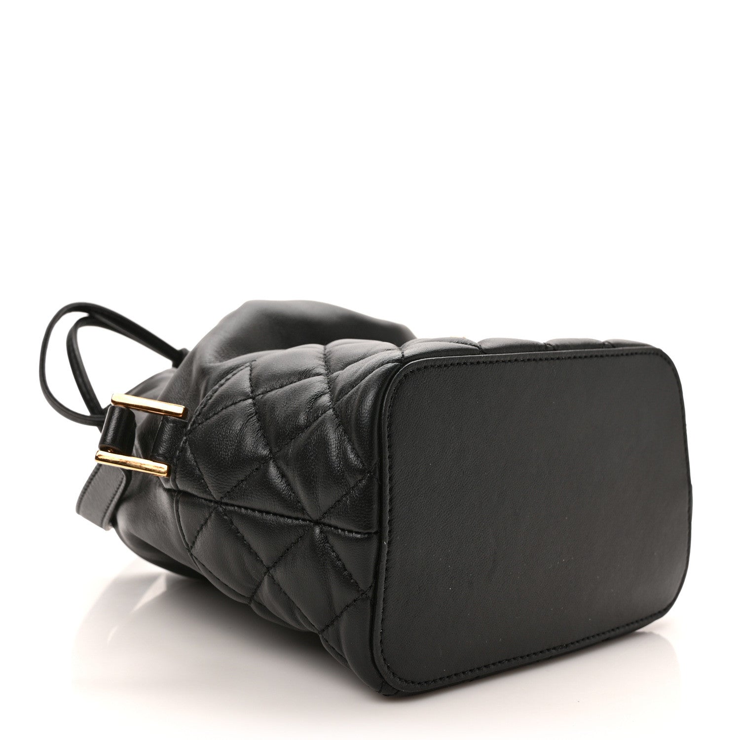 Versace Nappa Quilted Medusa Bucket Bag Black 4 of 8