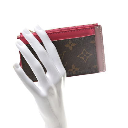 Louis Vuitton Monogram Blooming Flowers Zipped Card Holder Hot Pink Rose Ballerine 2 of 8