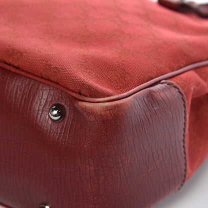 Gucci Monogram Small Bamboo Tote Red 13 of 17