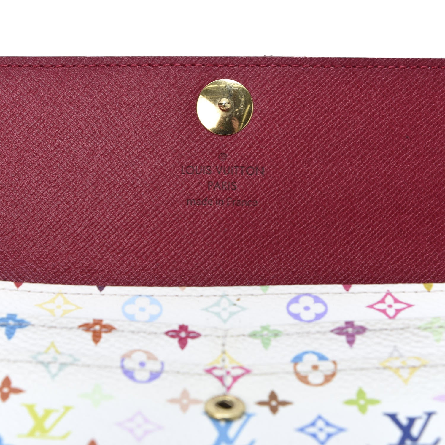 Louis Vuitton Monogram Multicolor Sarah Wallet White Eglantine 7 of 9