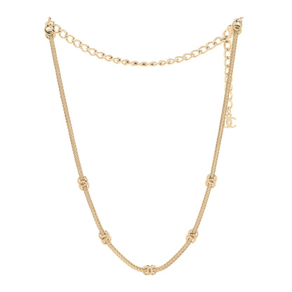 Chanel Metal CC Short Chain Necklace Gold 3 of 4
