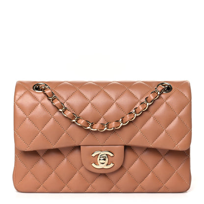 Chanel Lambskin Quilted Small Double Flap Brown 1 of 10