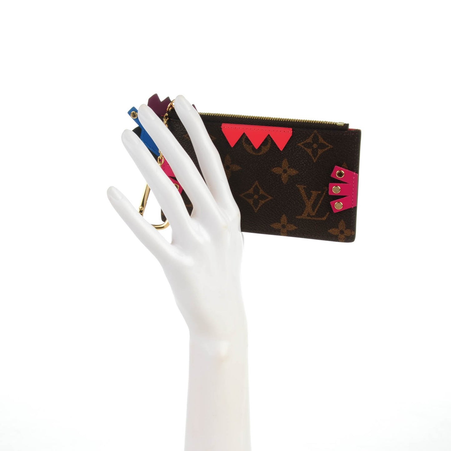 Monogram Totem Key Pouch Flamingo