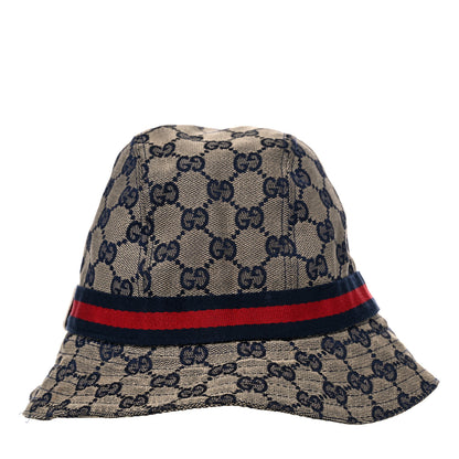 Gucci Monogram Web Bucket Hat S Blue 3 of 13