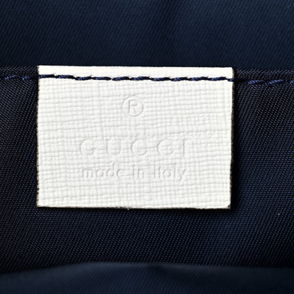 Gucci Coated Canvas Childrens Gingham Backpack Blue White 6 of 14
