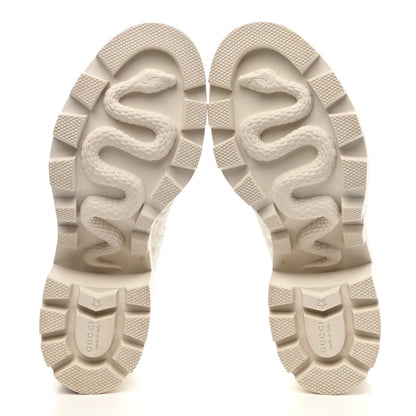 Gucci Calfskin Nappa Rhombus Quilted Trip Ankle Boots 40 Great White 5 of 12
