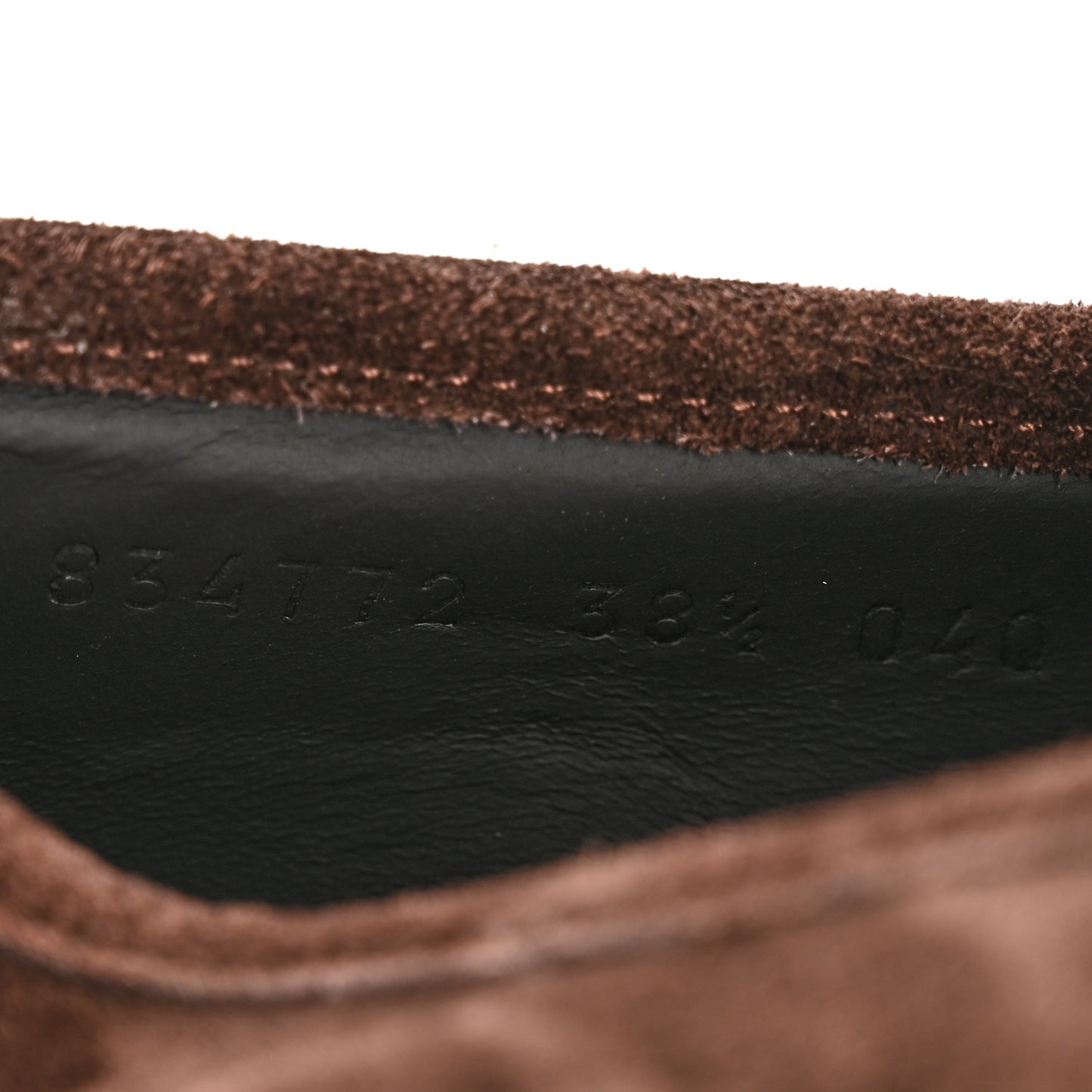 Suede Womens Horsebit Lug Sole Loafers 38.5 Dark Brown