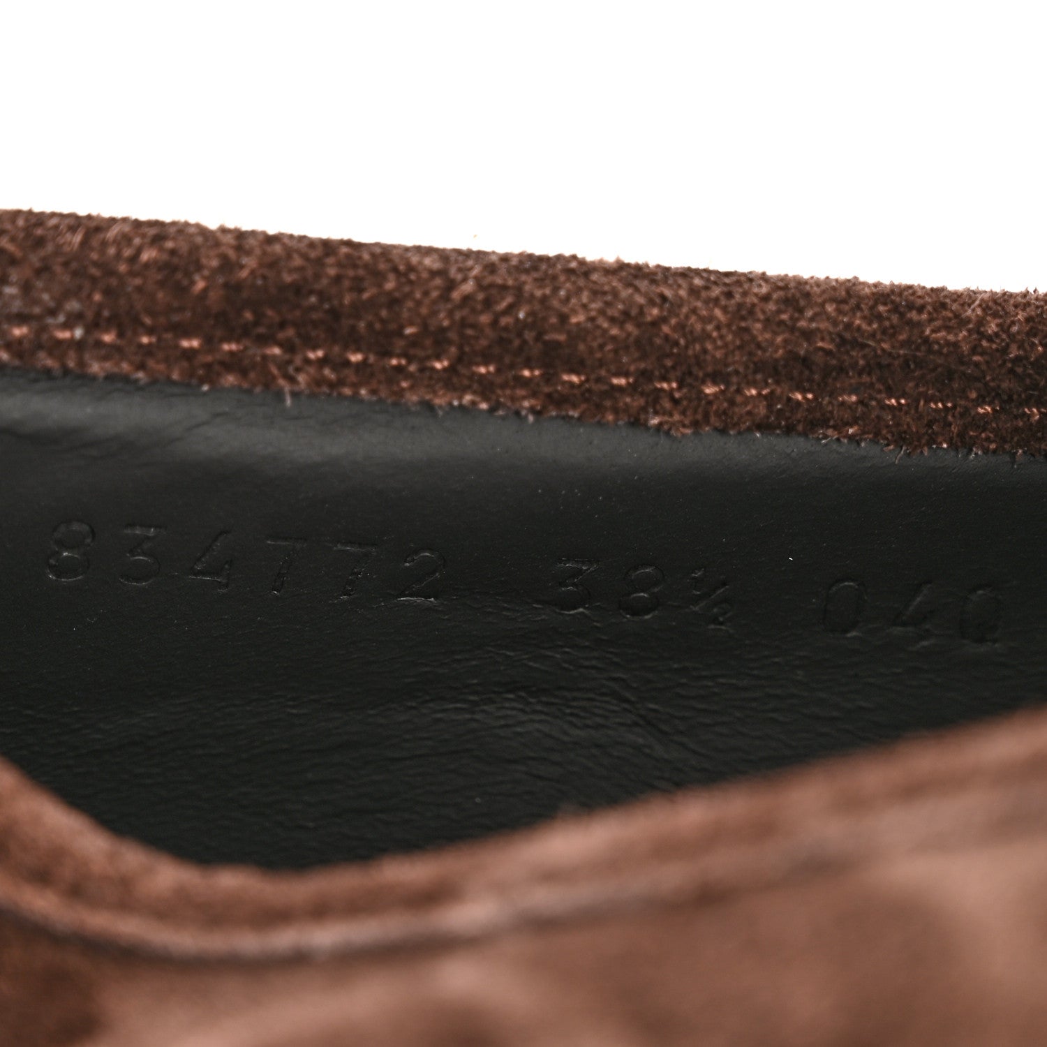 Gucci Suede Womens Horsebit Lug Sole Loafers 38.5 Dark Brown 9 of 10