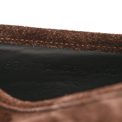 Gucci Suede Womens Horsebit Lug Sole Loafers 38.5 Dark Brown 9 of 10