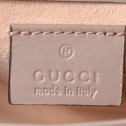 Gucci Calfskin Matelasse Super Mini GG Marmont Shoulder Bag Porcelain Rose 6 of 9