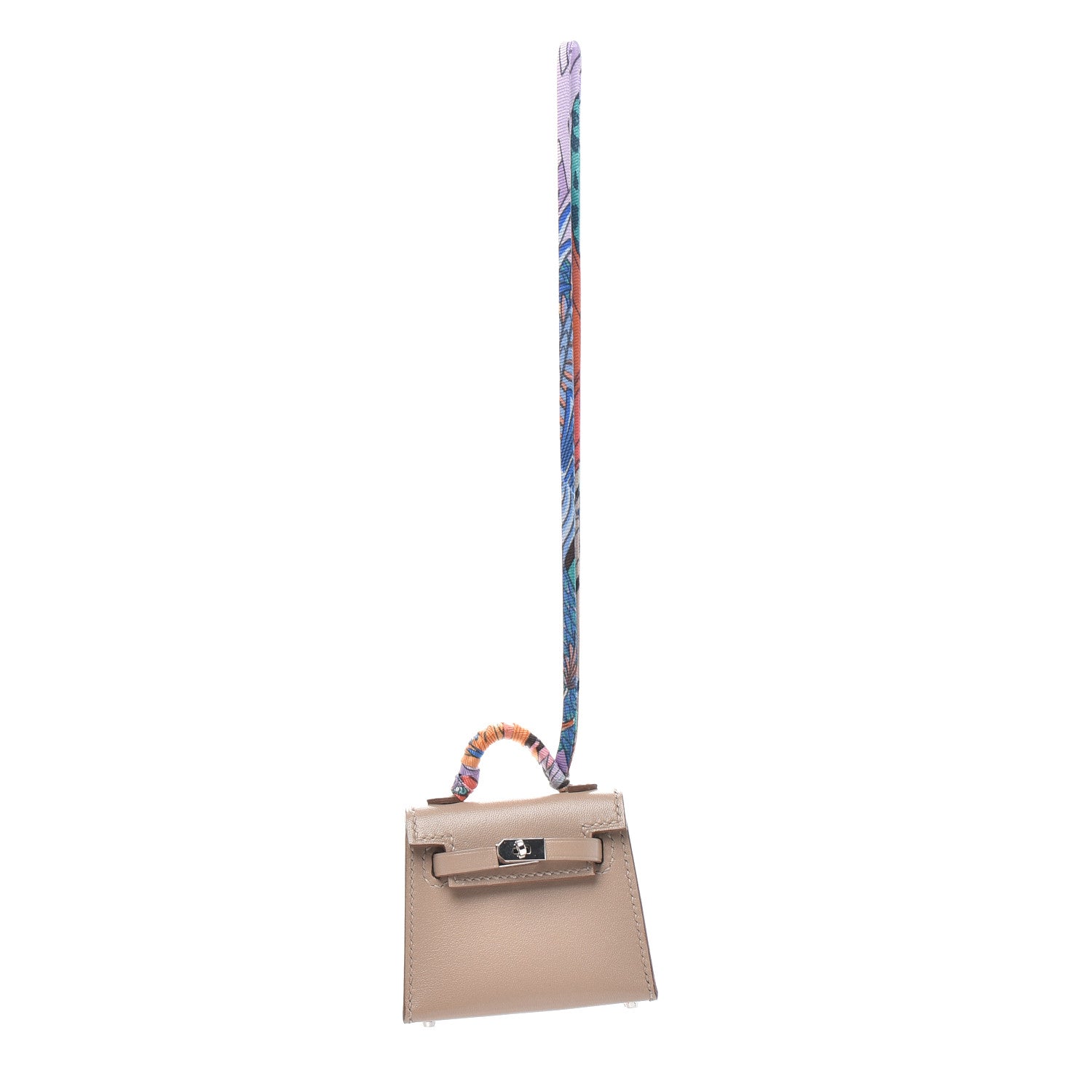 Hermes Tadelakt Mini Kelly Twilly Bag Charm Argile 1 of 5