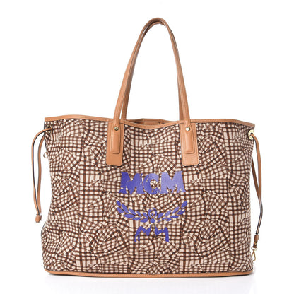 MCM Visetos Large Liz Reversible Shopper Tote Cognac 6 of 15