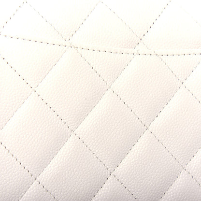 Chanel Caviar Quilted Jumbo Double Flap White 10 of 10