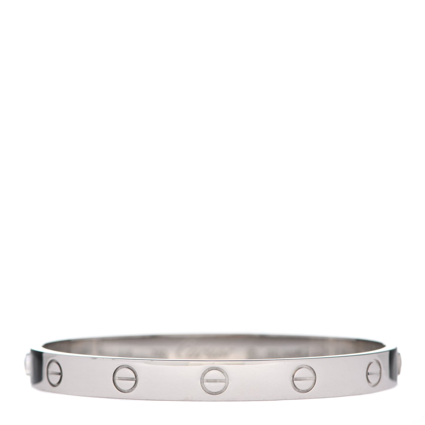 18K White Gold LOVE Bracelet 17