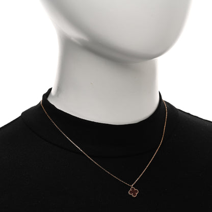 Van Cleef & Arpels 18K Rose Gold Carnelian Sweet Alhambra Pendant Necklace 2 of 5