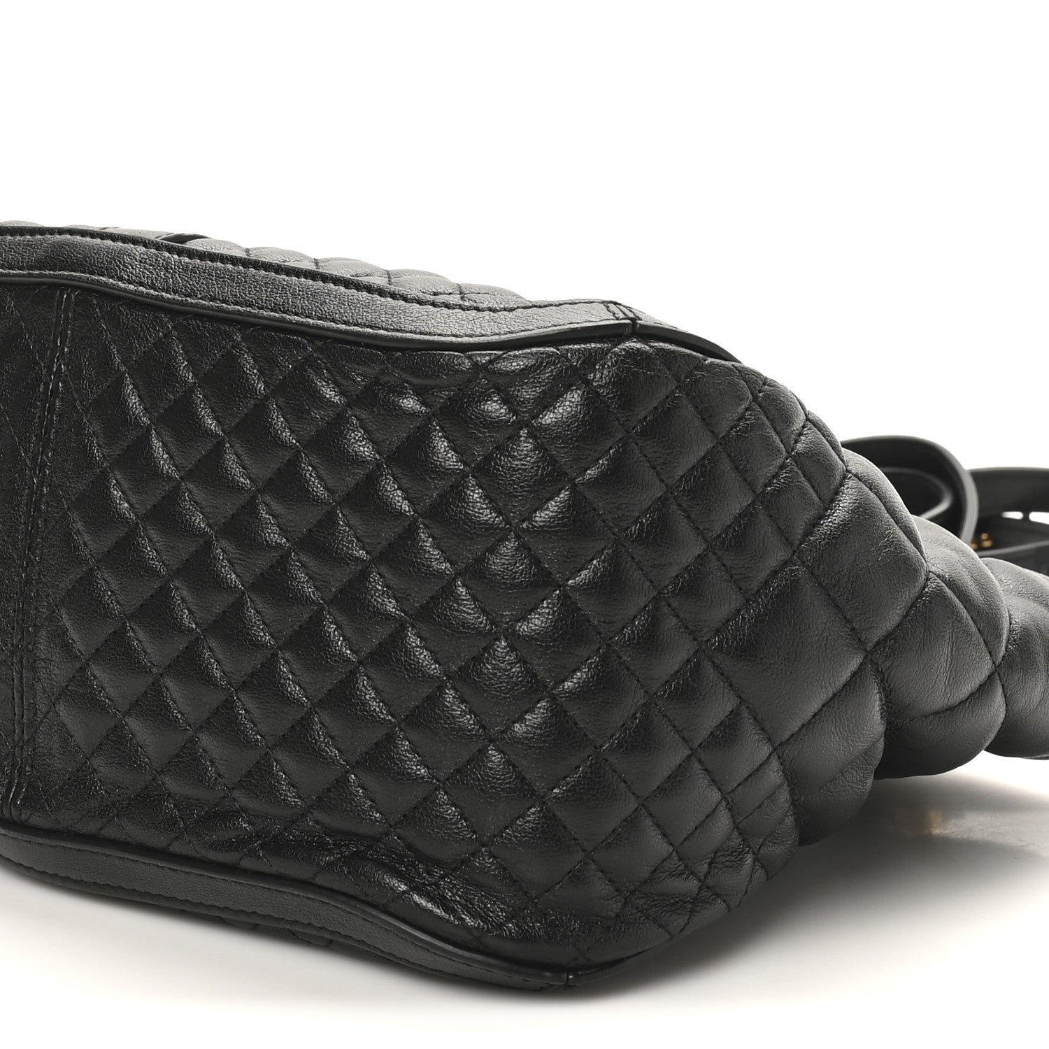 Versace Calfskin Quilted Greca Versace Small Goddess Tote Bag Black 9 of 10