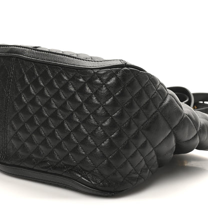 Versace Calfskin Quilted Greca Versace Small Goddess Tote Bag Black 9 of 10