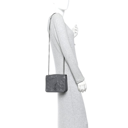 Saint Laurent Crinkled Calfskin Matelasse Monogram Niki Chain Wallet Storm 2 of 10