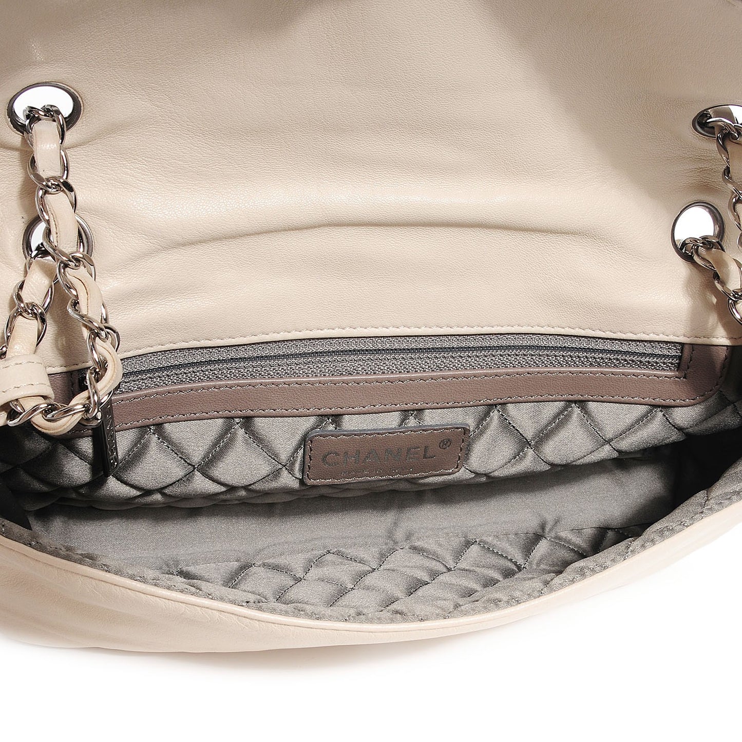 Lambskin Medium Madison Flap White