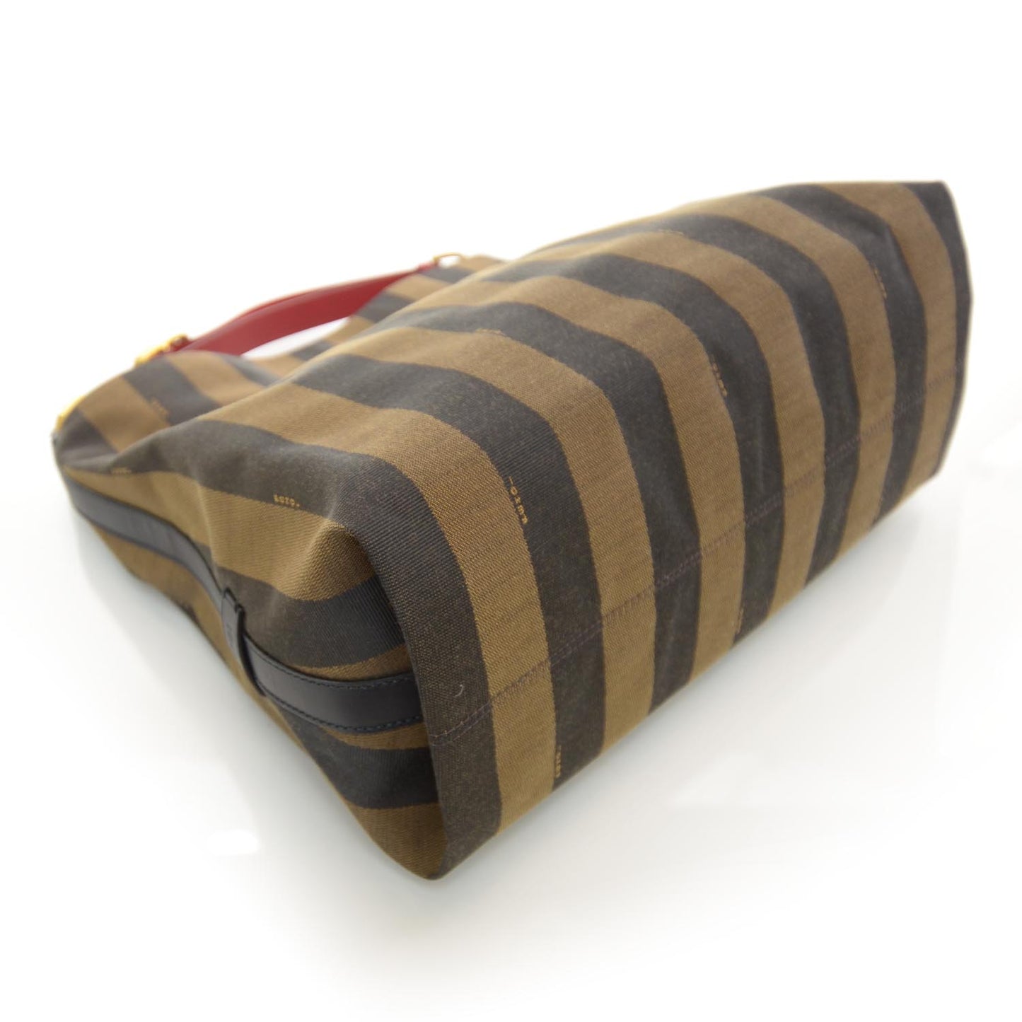 Pequin Cuoio Vegetale Large Hobo Tobacco Rosso Black