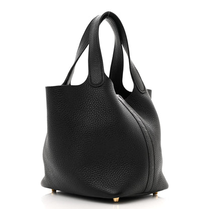 Hermes Taurillon Clemence Picotin Lock 18 PM Black 3 of 11