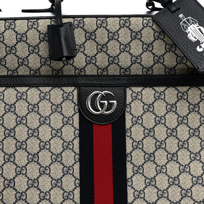 Gucci GG Supreme Monogram Web Savoy Garment Bag Beige Blue 7 of 10