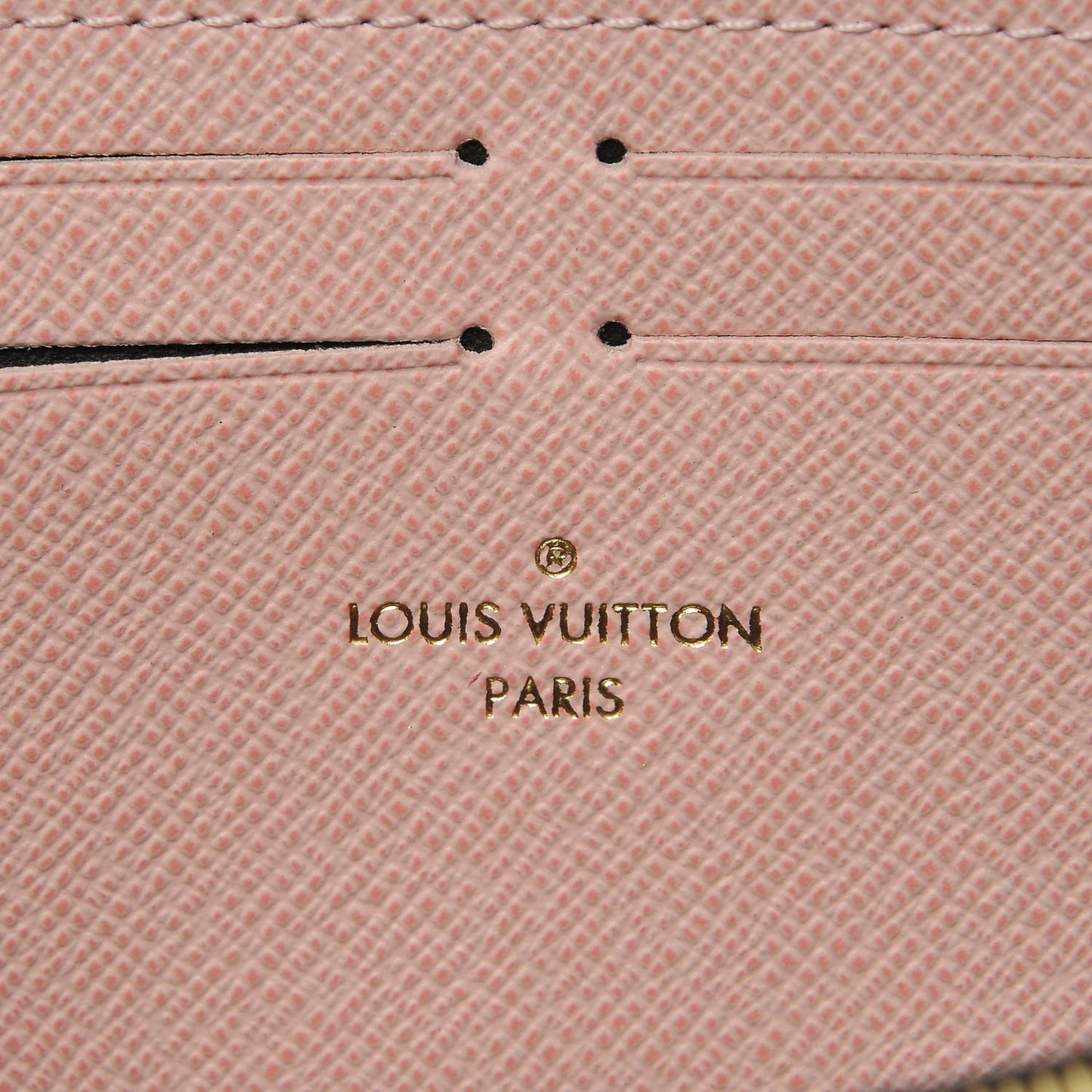 Damier Ebene Clemence Wallet Rose Ballerine