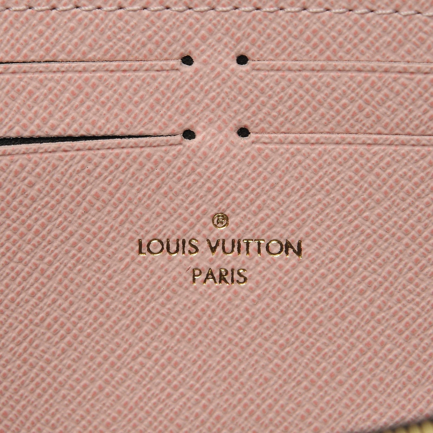 Louis Vuitton Damier Ebene Clemence Wallet Rose Ballerine 6 of 7