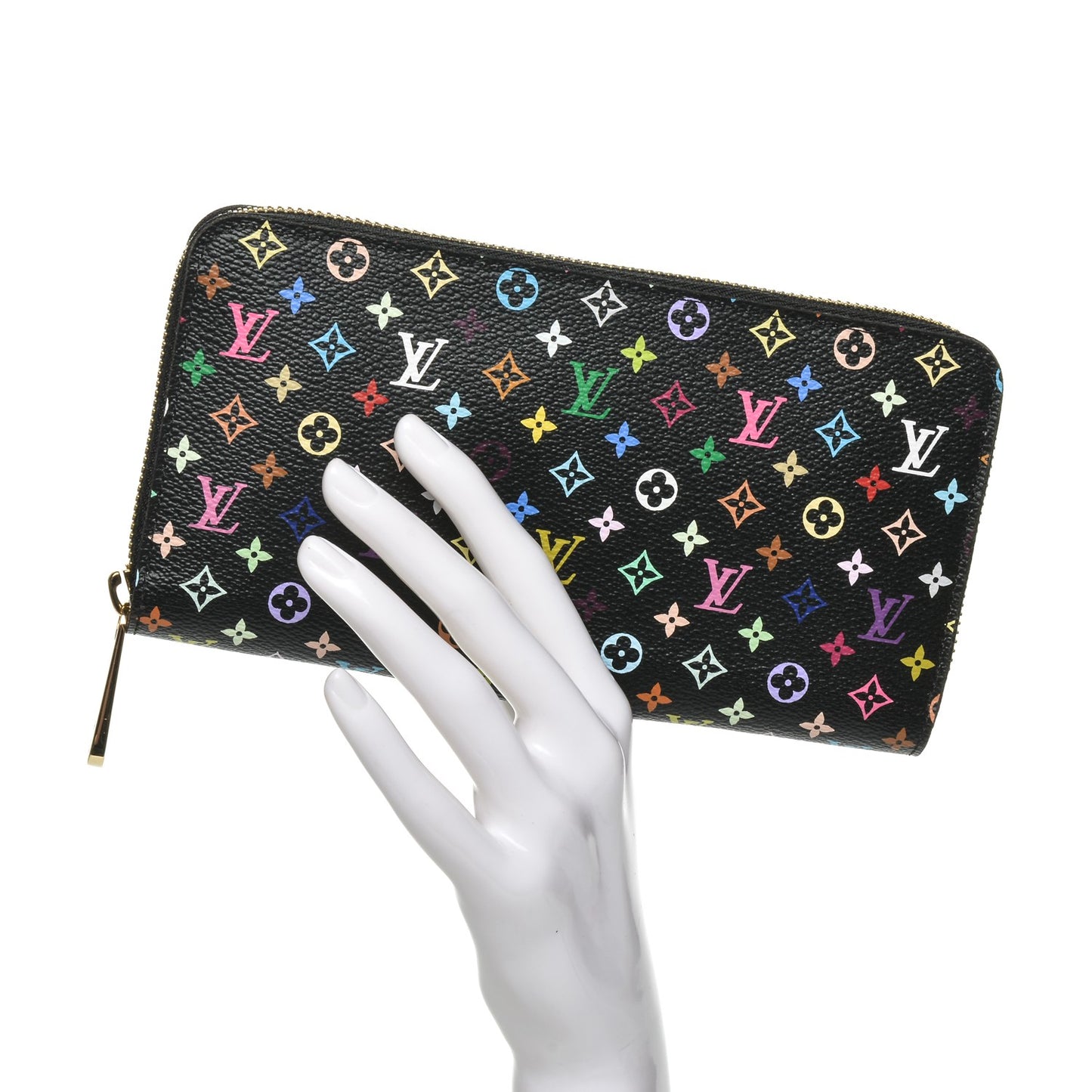 Monogram Multicolor Zippy Wallet Black Violet
