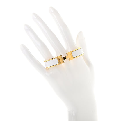 Hermes Enamel Narrow Clic Clac H Bracelet PM White 2 of 6