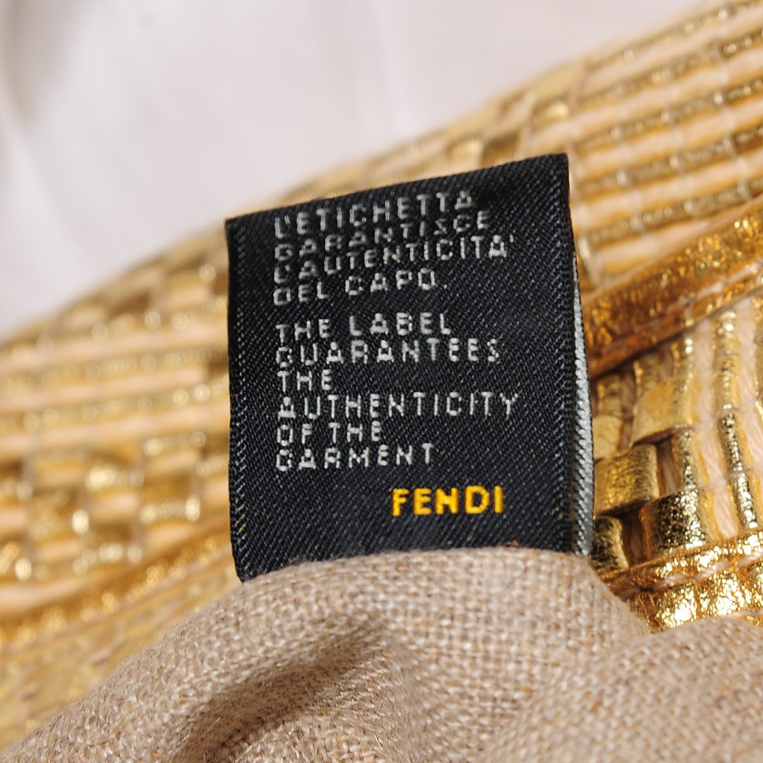 Fendi Zucca Woven Forever Hobo Gold 7 of 9