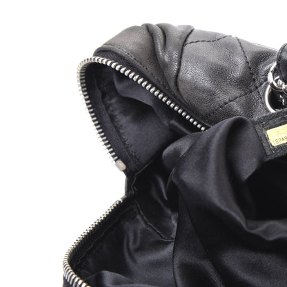 Chanel Lambskin Stitched Shoulder Bag Black 10 of 11