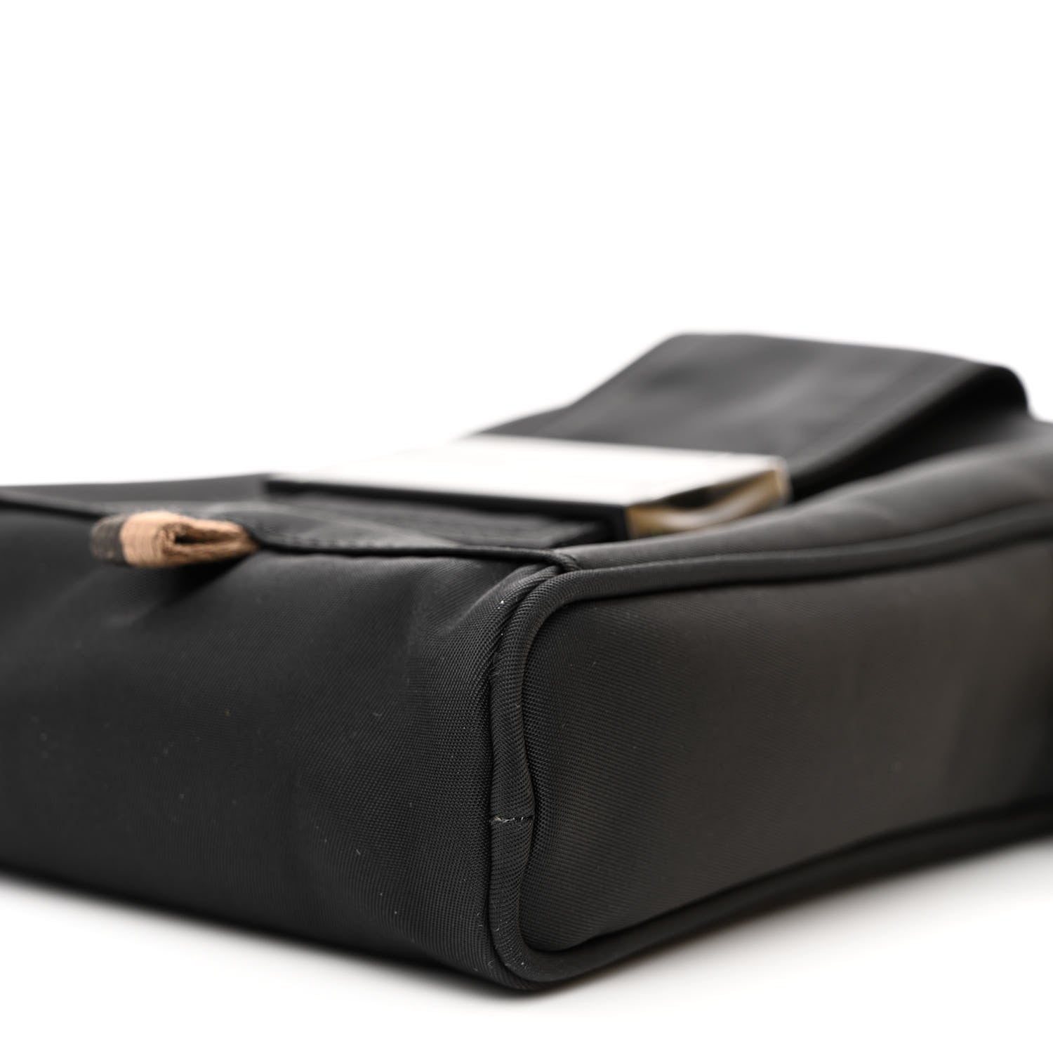 Fendi Econyl Nylon Cuoio Romano Monochrome Baguette Crossbody Phone Pouch Black 10 of 11