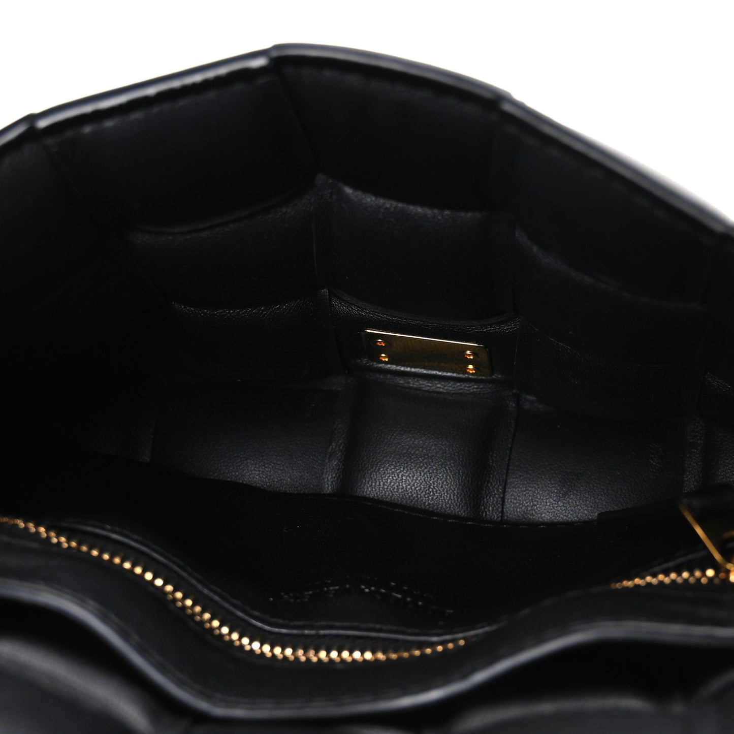 Nappa Maxi Intreccio Small Padded Cassette Crossbody Bag Black