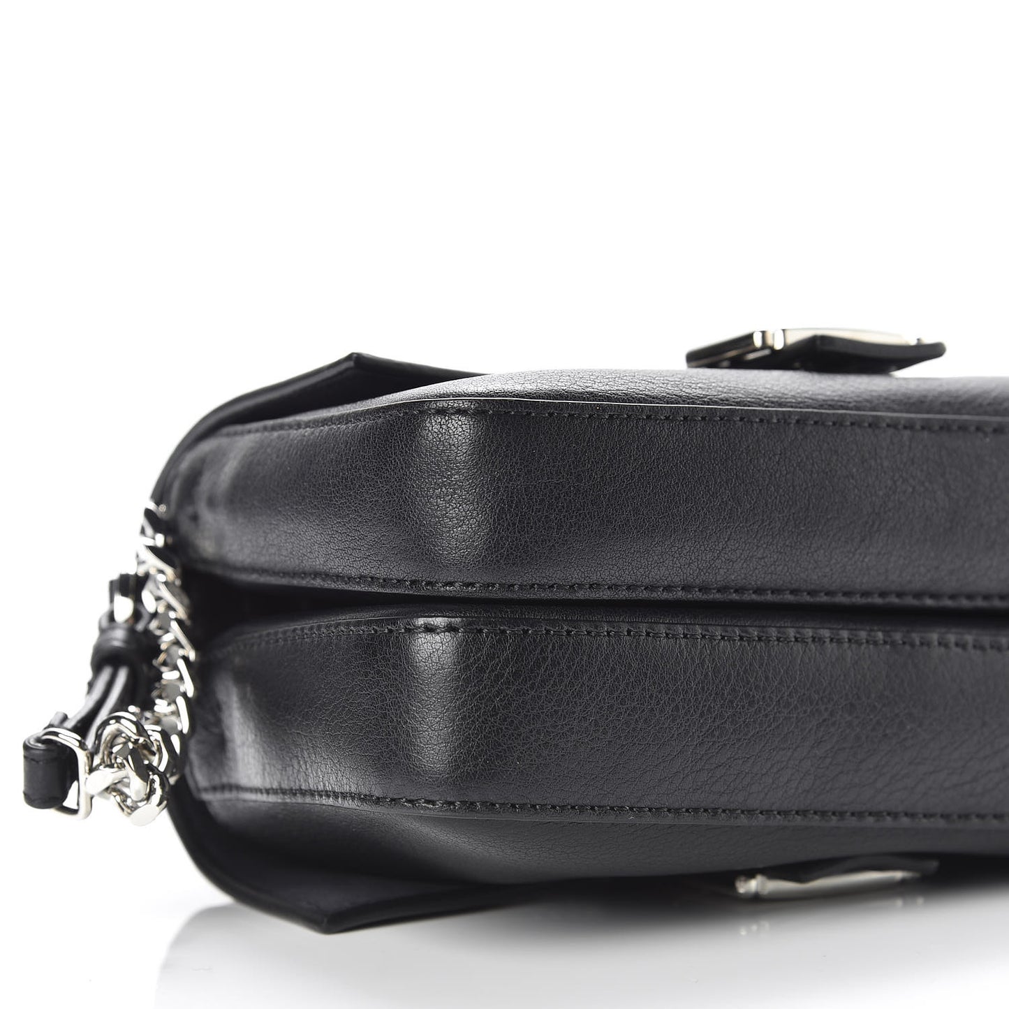 Vitello Dolce Elaphe Monster Eyes Micro Double Baguette Black Naturale