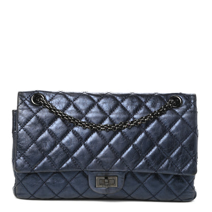 Chanel Metallic Calfskin Quilted 2.55 Reissue 226 Flap Blue 1 of 10
