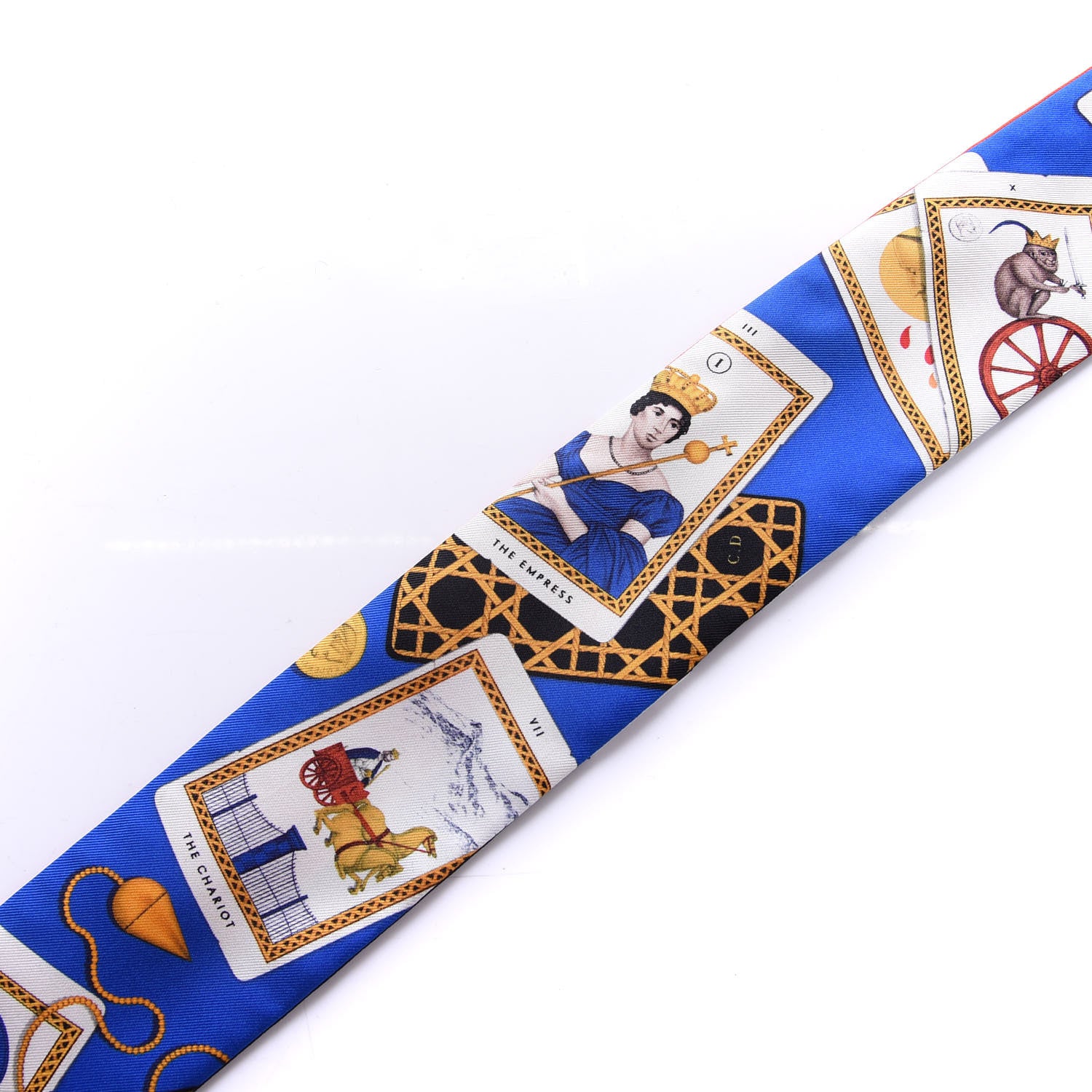 Christian Dior Silk ABCDior T Mitzah Scarf Blue 3 of 4