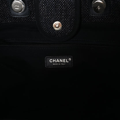 Chanel Woven Straw Raffia Medium Deauville Tote Black 6 of 10