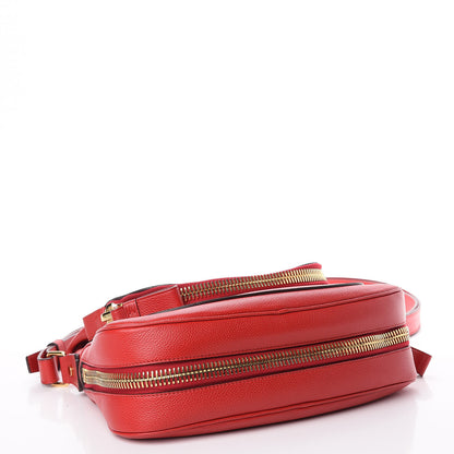 Tom Ford Pebbled Calfskin Medium Jennifer Flame Red 1 of 12